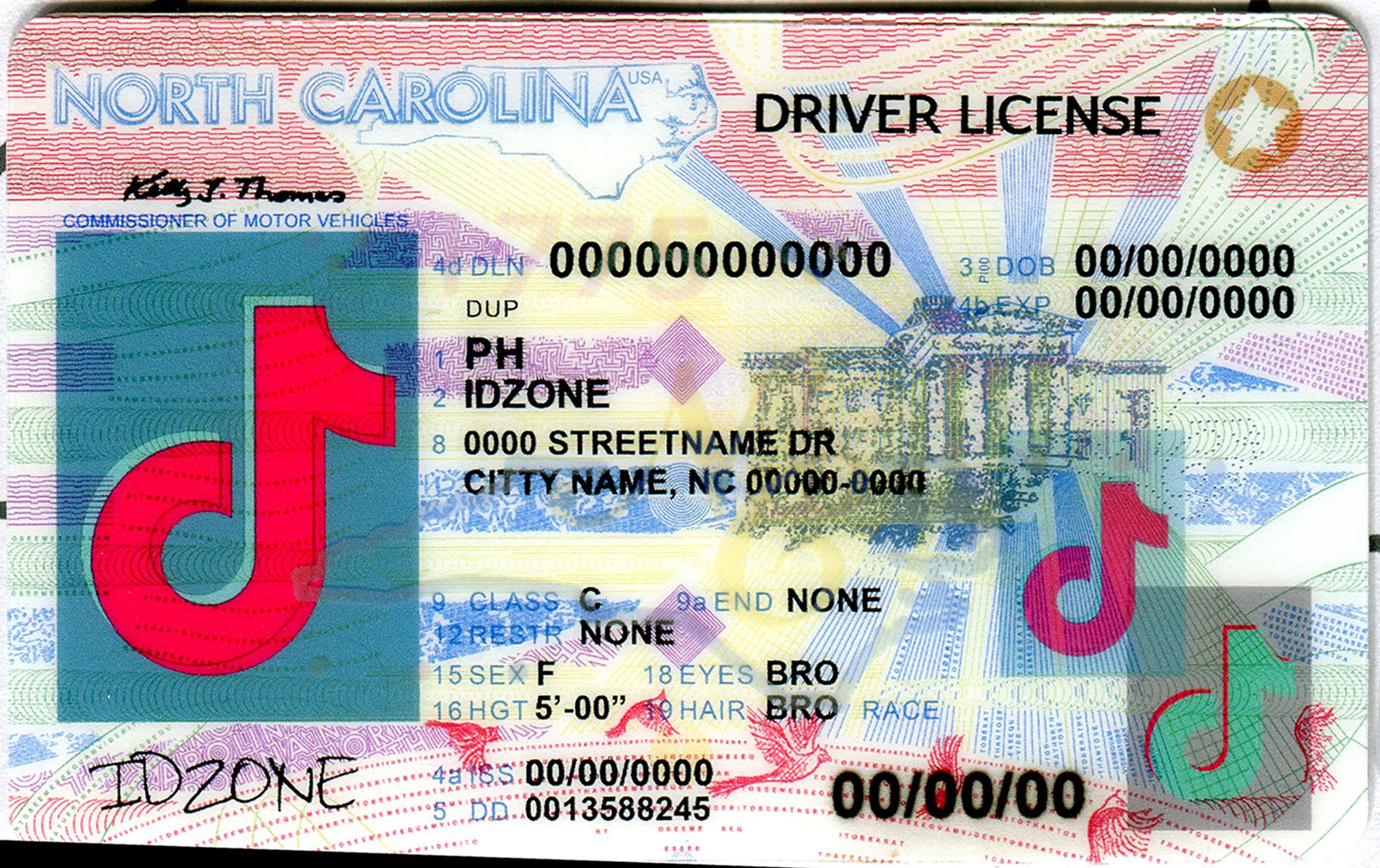 NORTH CAROLINA fake id