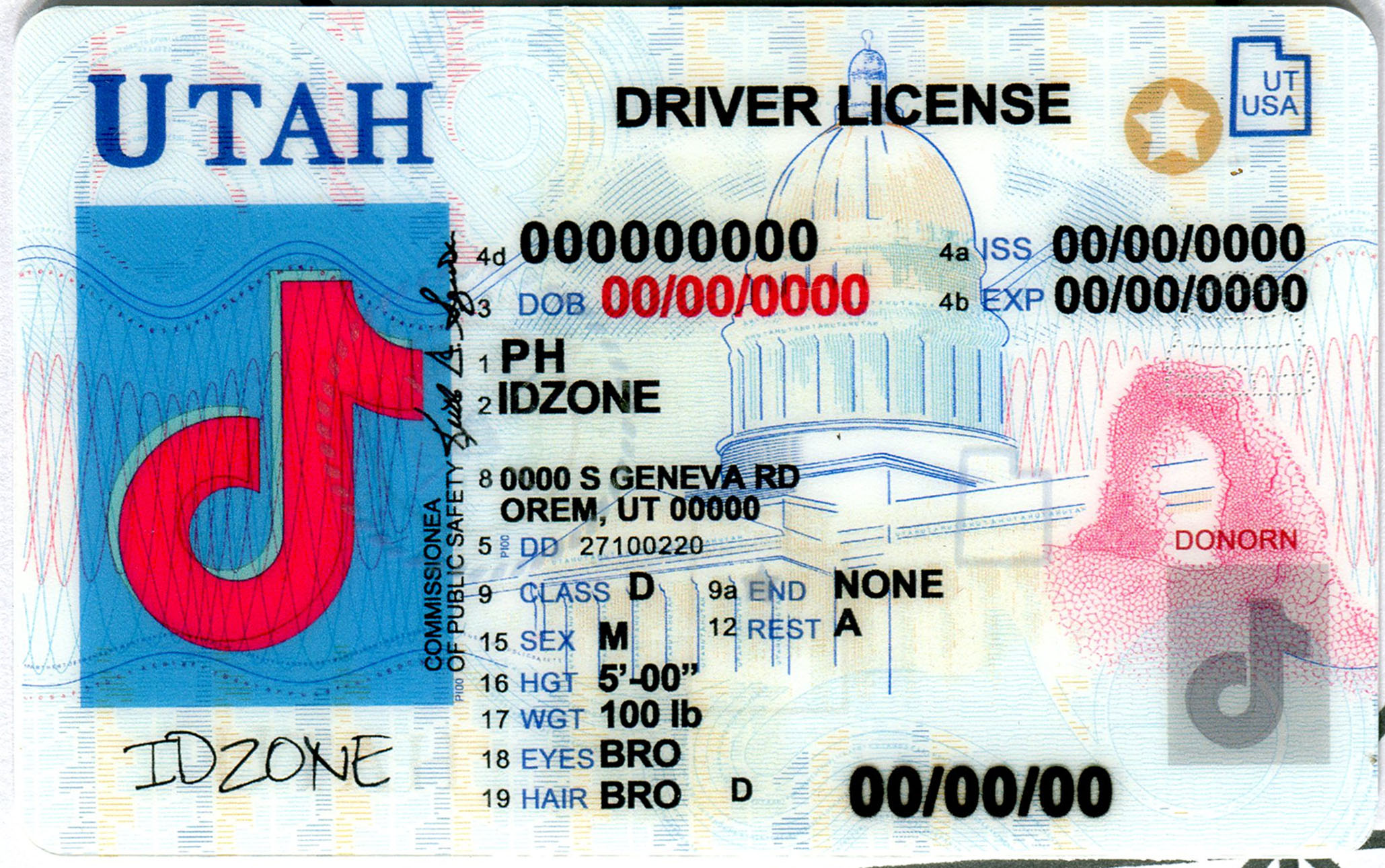 UTAH-New Scannable fake id