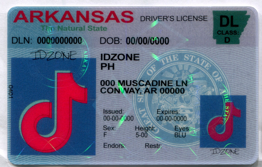 ARKANSAS-Old Scannable fake id