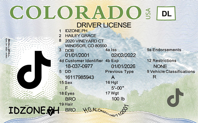 Colorado-Old Scannable fake id