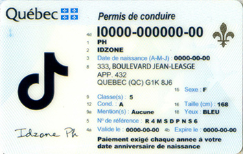 Quebec-（Canada） Scannable fake id